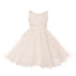 Big Girls Ivory Pearl Beaded Glitter Tulle Junior Bridesmaid Dress 8-12 - SophiasStyle.com